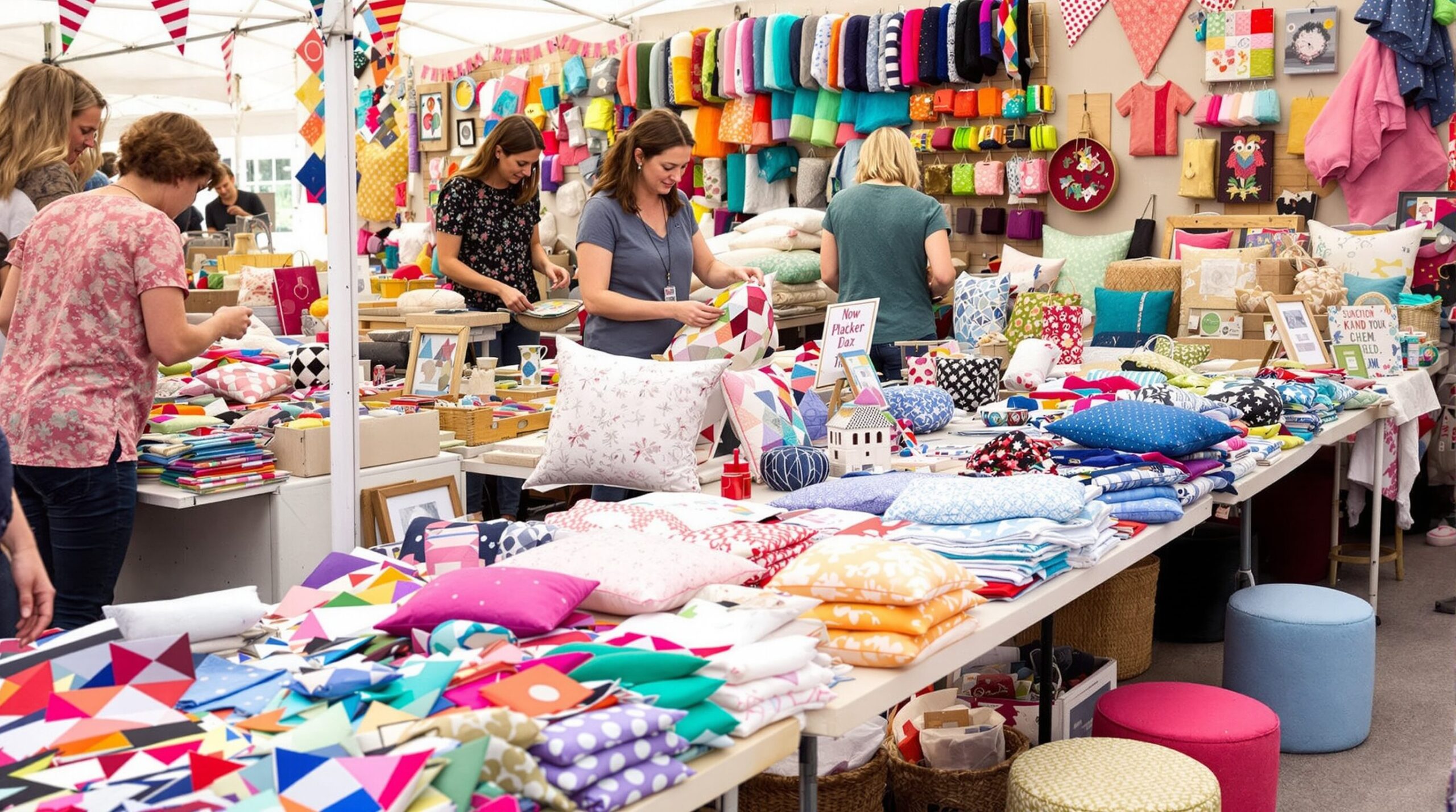 Como a feira dos tecidos transforma restos em peças únicas para decoração econômica