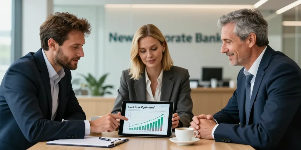 Cashflow otimizado : menos custos imediatos com a novo banco empresas